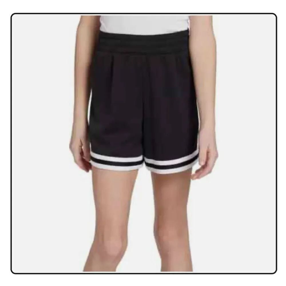 DSG MESH MID-RISE SHORTS GIRLS BLACK/WHITE size S 8-9 NWT